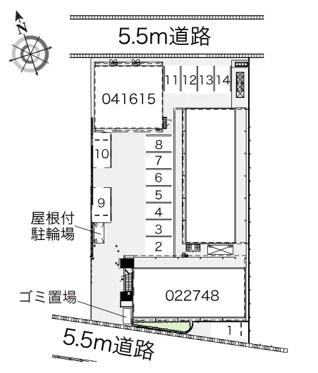 ★手数料０円★岡山市北区西長瀬 月極駐車場